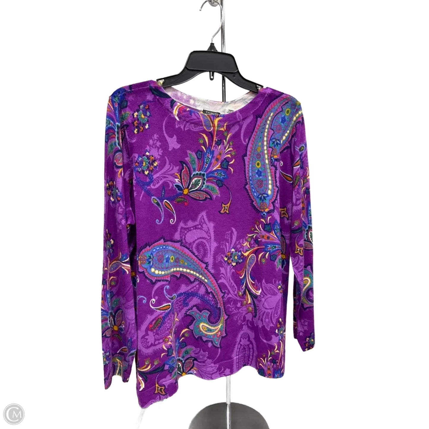Top Long Sleeve By Talbots In Purple, Size: 3x