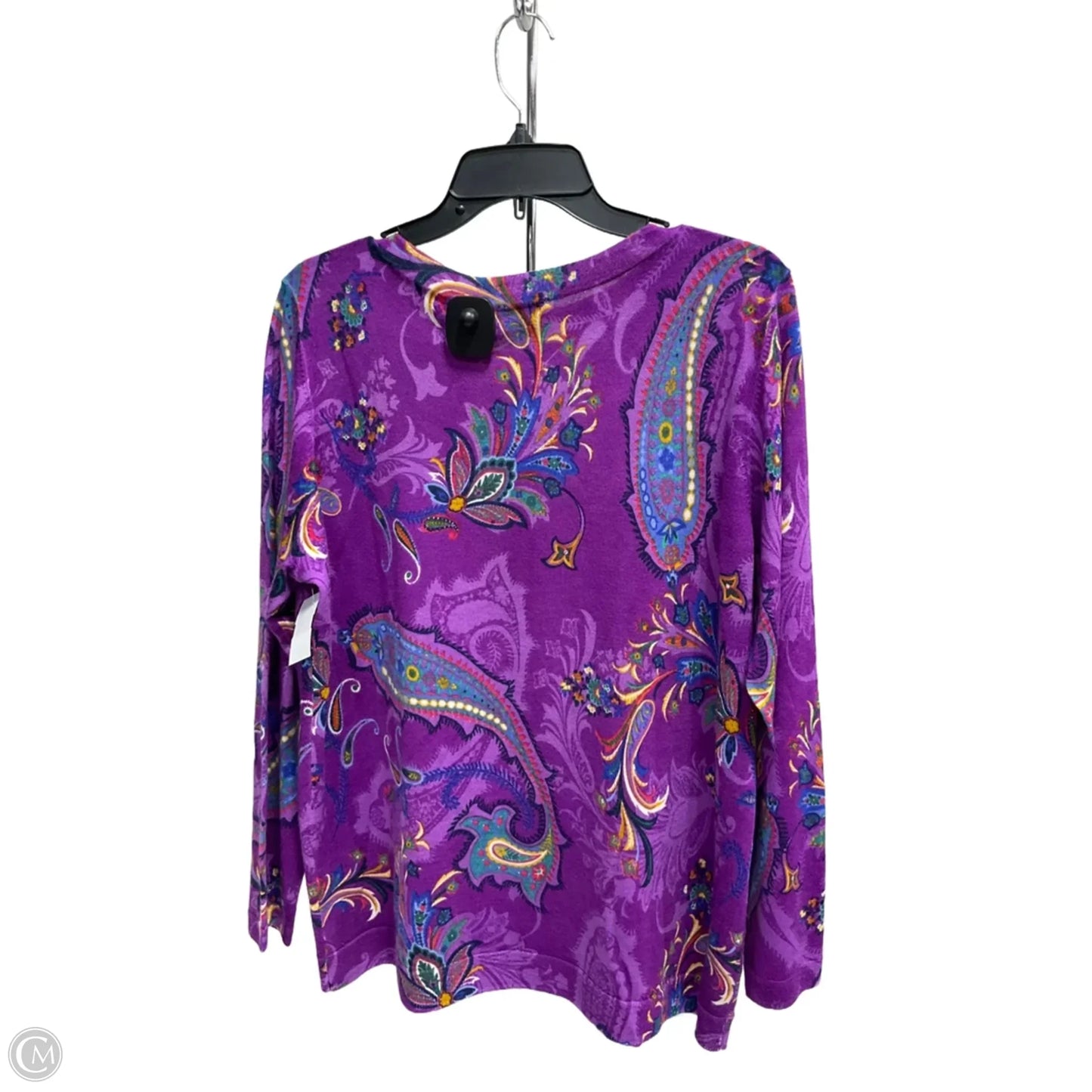 Top Long Sleeve By Talbots In Purple, Size: 3x