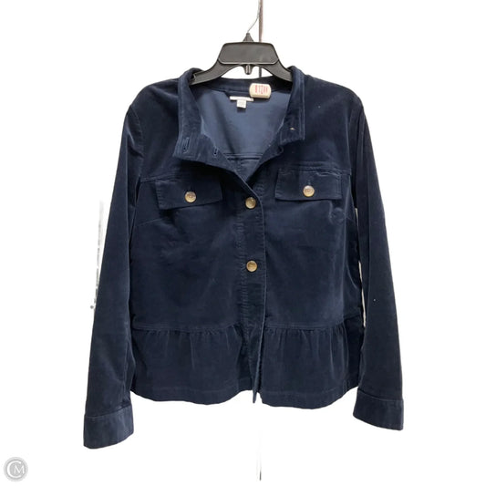 Jacket Shirt By J. Jill In Navy, Size: M