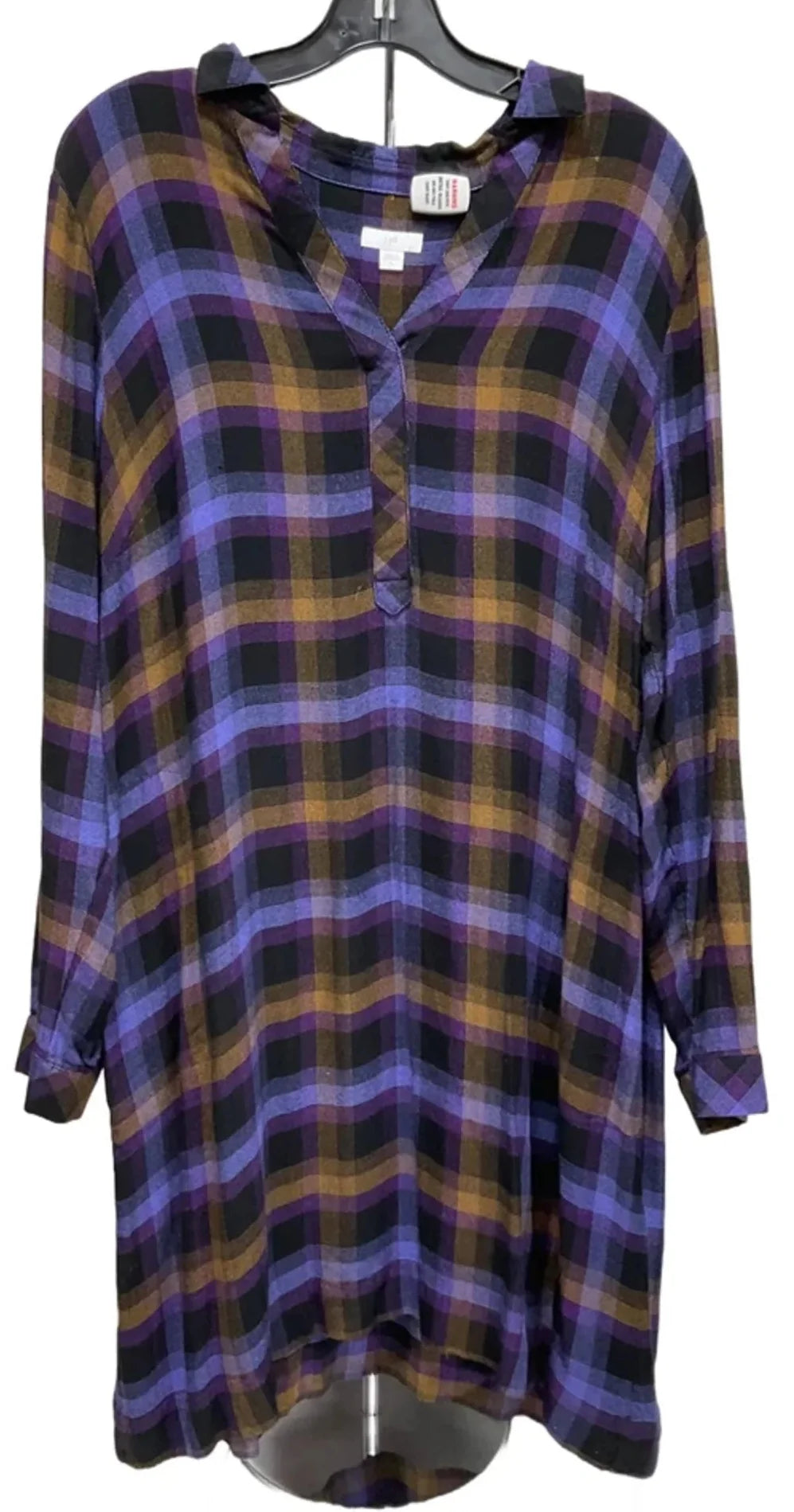 Dress Casual Short By J. Jill In Plaid Pattern, Size: L