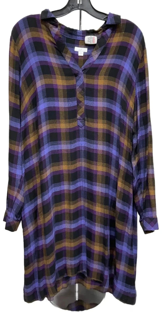 Dress Casual Short By J. Jill In Plaid Pattern, Size: L