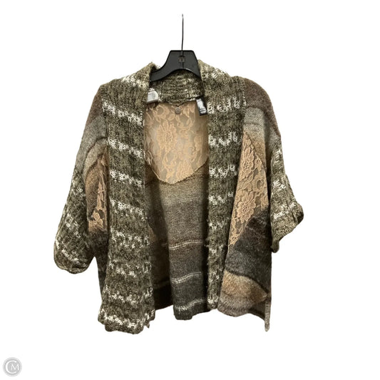 Cardigan By Bke In Green & Grey, Size: S