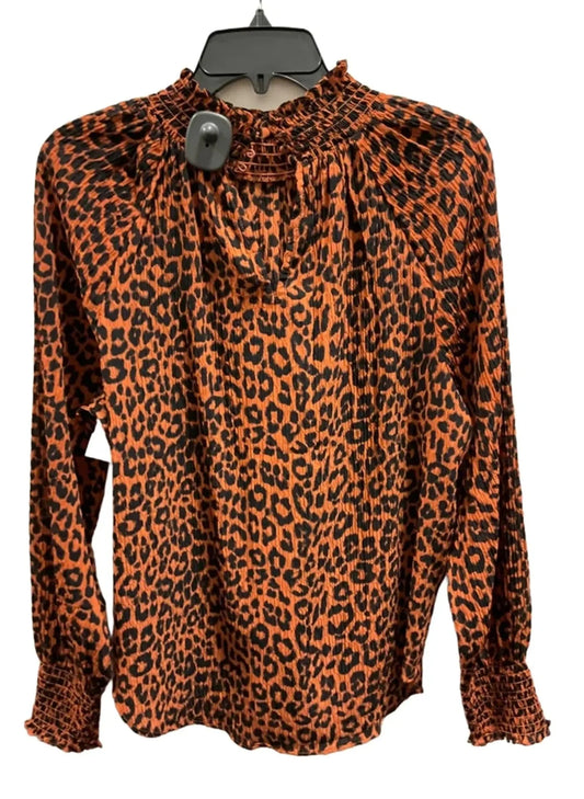 Top Long Sleeve By Loft In Animal Print, Size: M