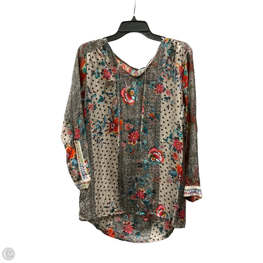 Top Long Sleeve By Johnny Was In Multi-colored, Size: S