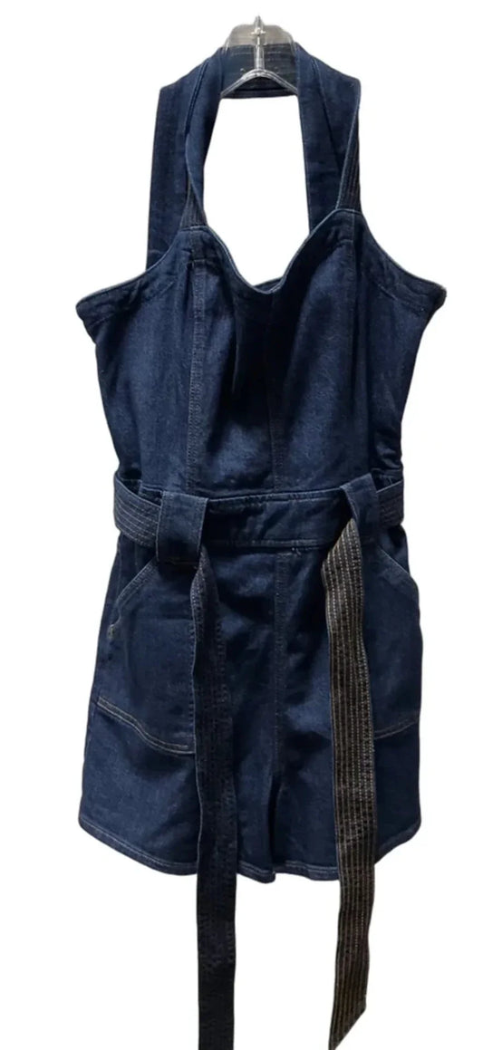 Romper By 7 For All Mankind In Blue Denim, Size: M