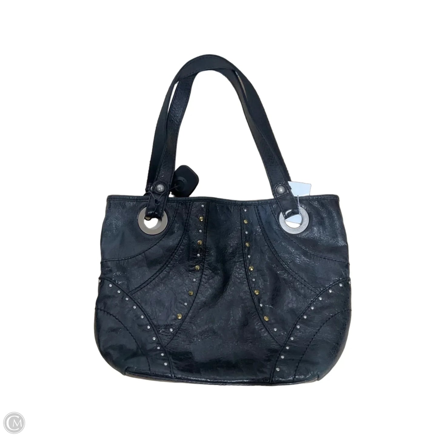 Handbag Leather By Fossil, Size: Medium