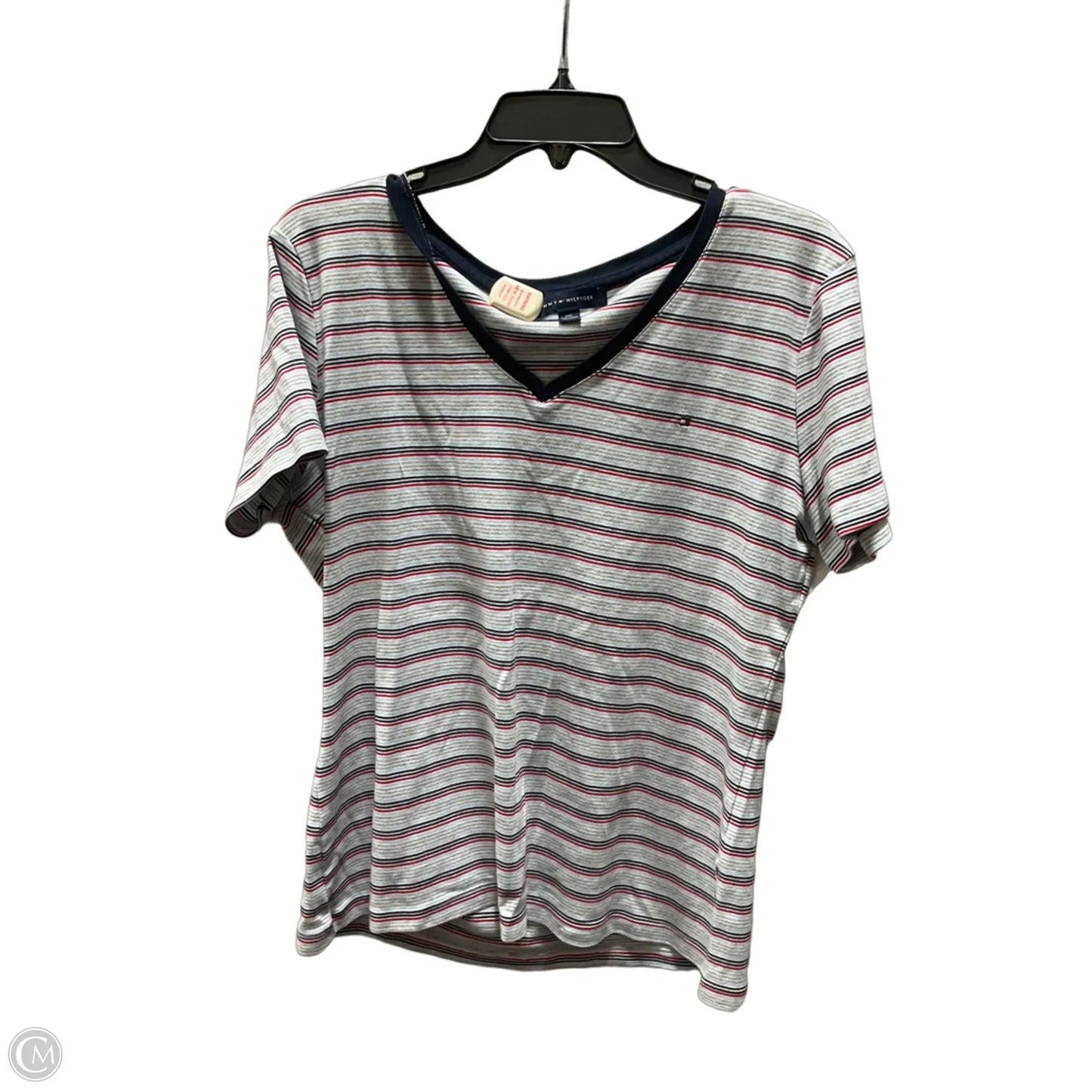 Top Short Sleeve By Tommy Hilfiger In Striped Pattern, Size: Xxl