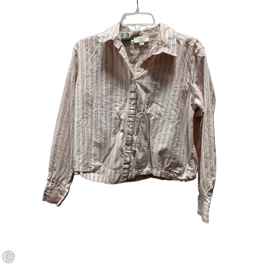 Blouse Long Sleeve By Loft In Pink, Size: S