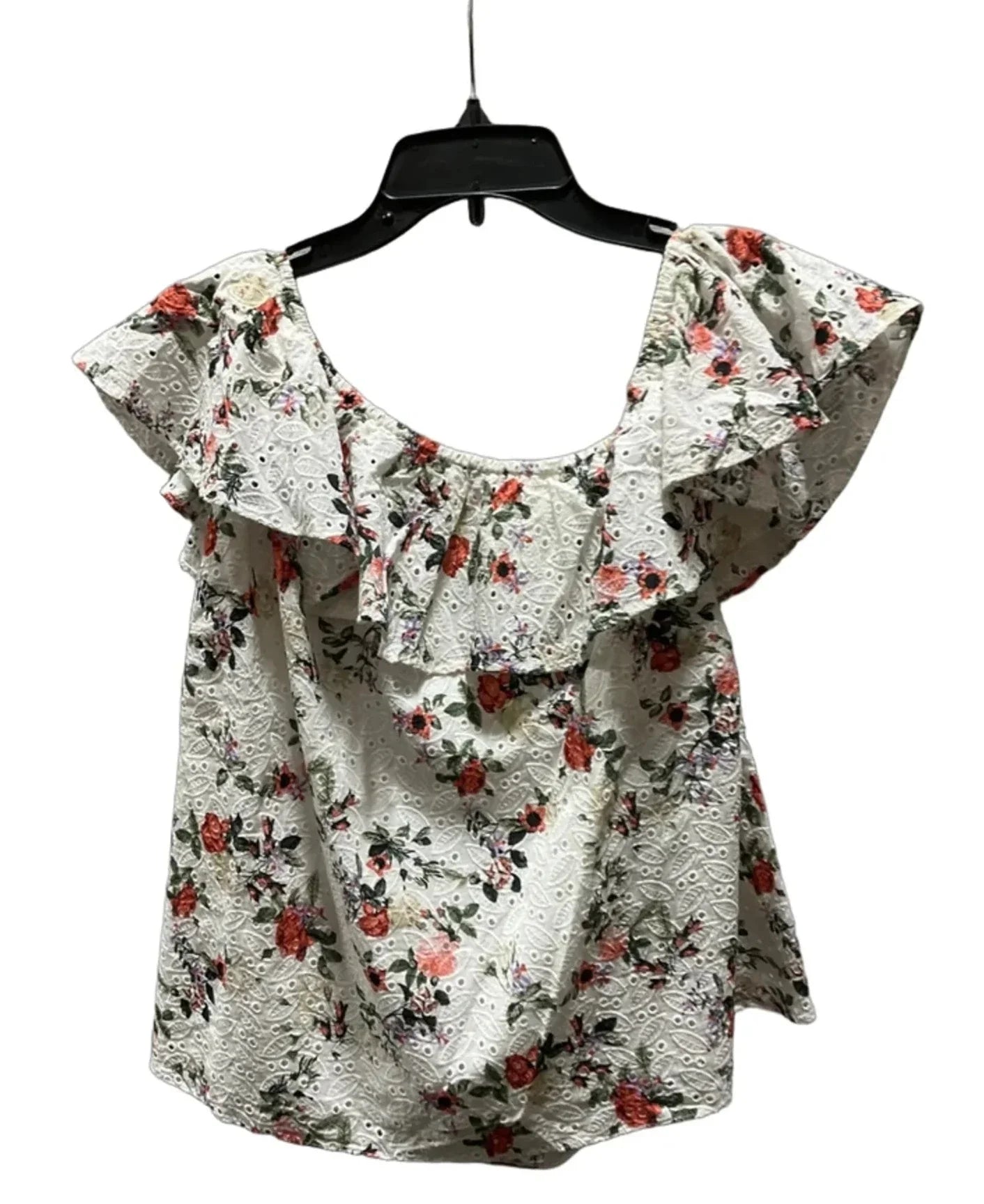 Top Short Sleeve By Inc In Floral Print, Size: Xl