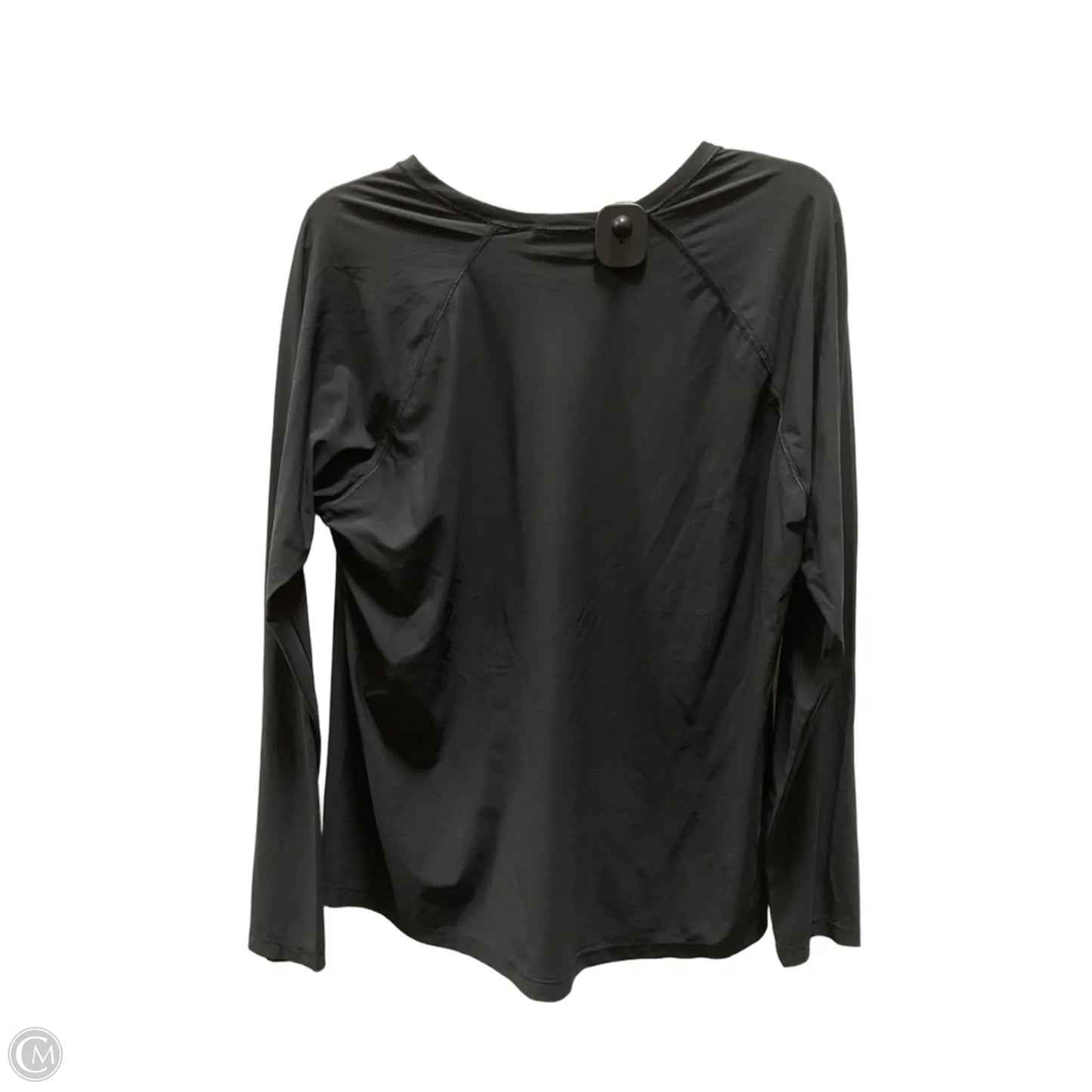 Athletic Top Long Sleeve Collar By Athleta In Black, Size: L