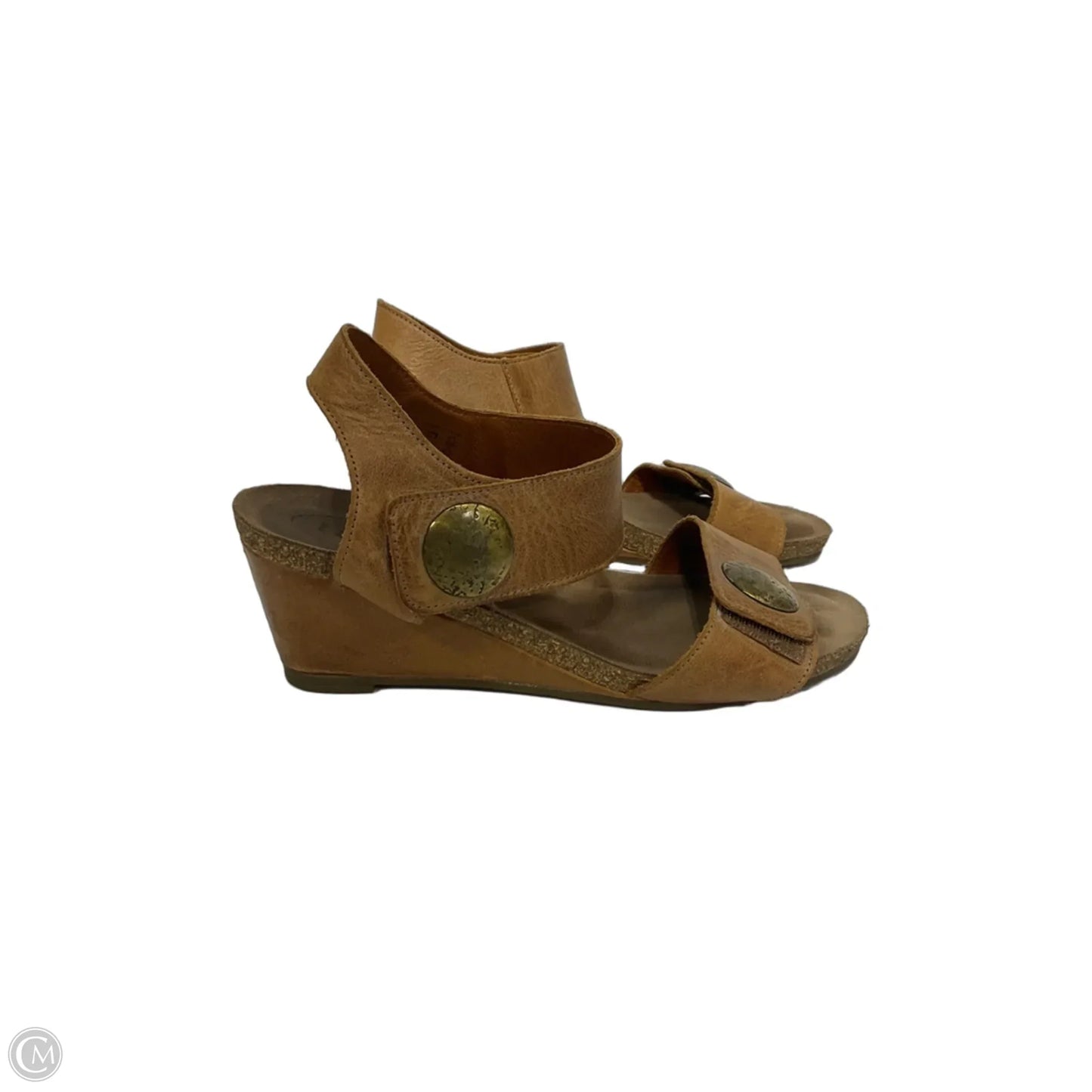 Sandals Heels Wedge By Taos In Brown, Size: 8.5