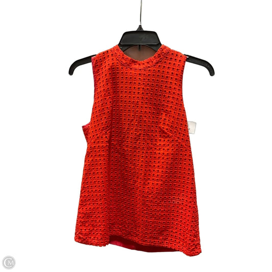Top Sleeveless By J. Crew In Orange, Size: 4