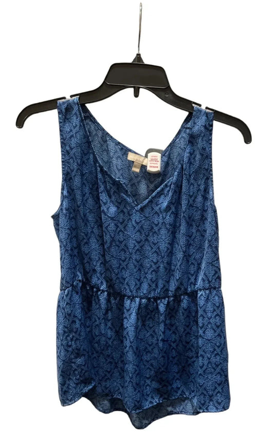 Top Sleeveless By Banana Republic In Blue, Size: S