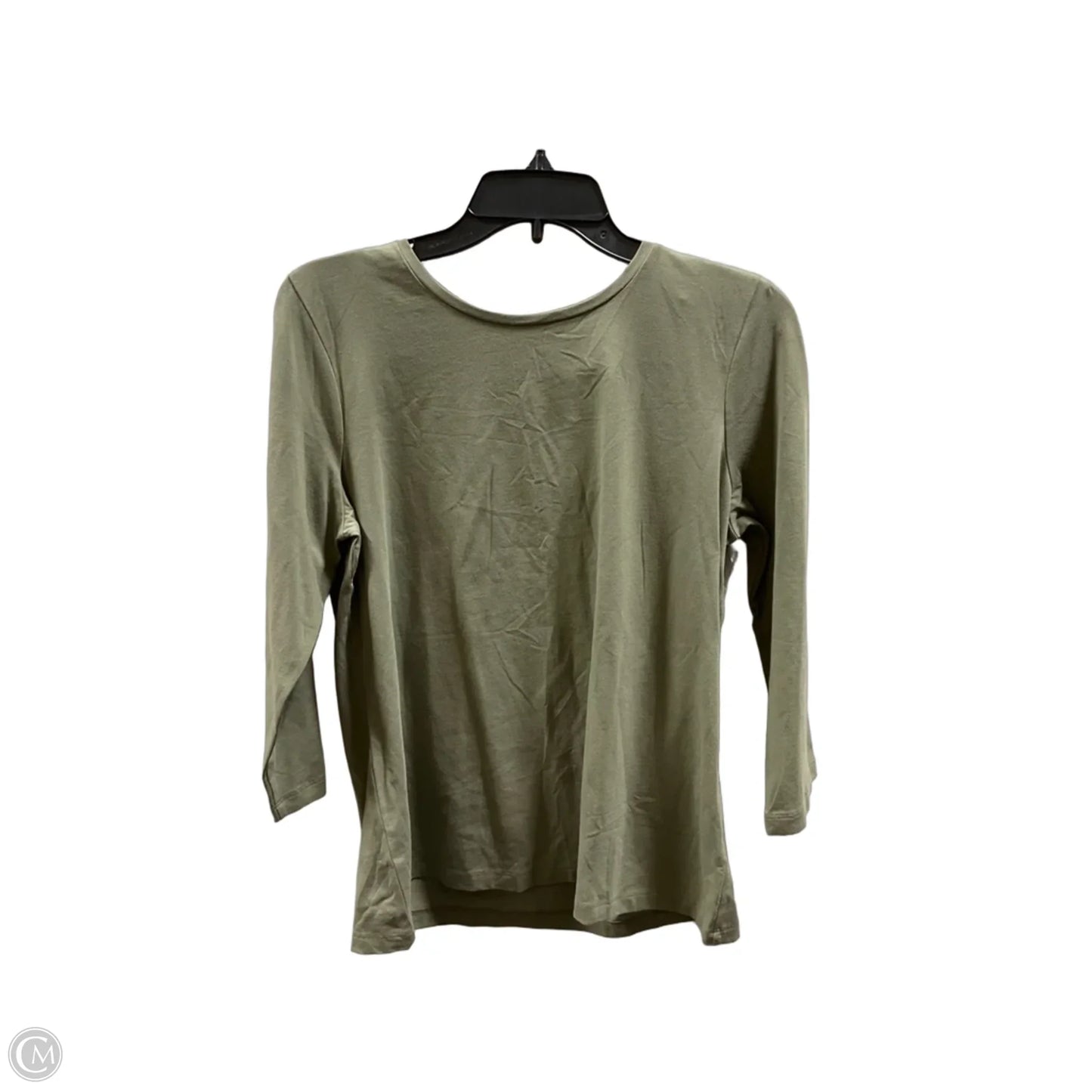 Top 3/4 Sleeve By Chicos In Green, Size: L