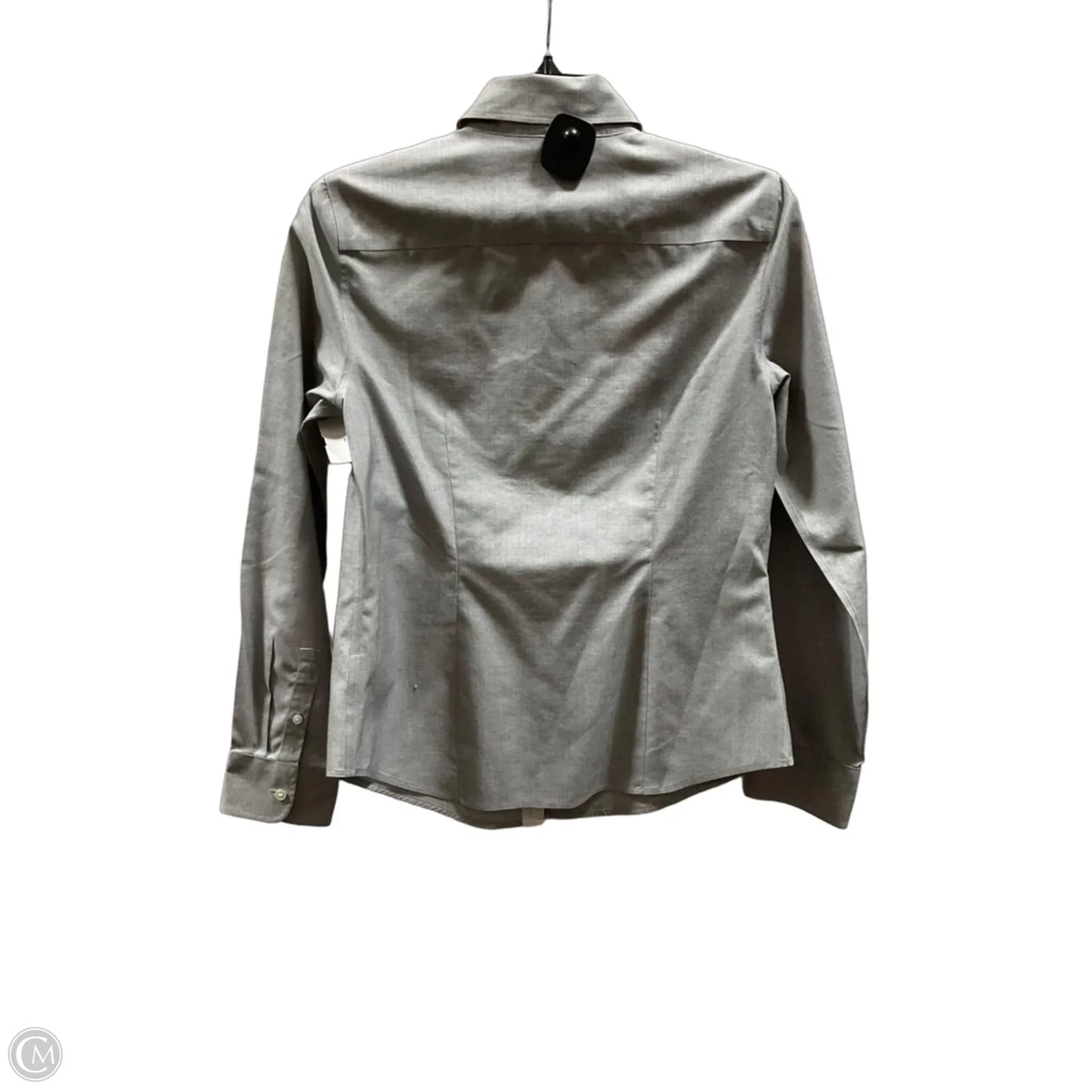 Blouse Long Sleeve By Talbots In Grey, Size: 2