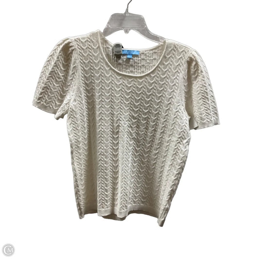Top Short Sleeve By Draper James In White, Size: M