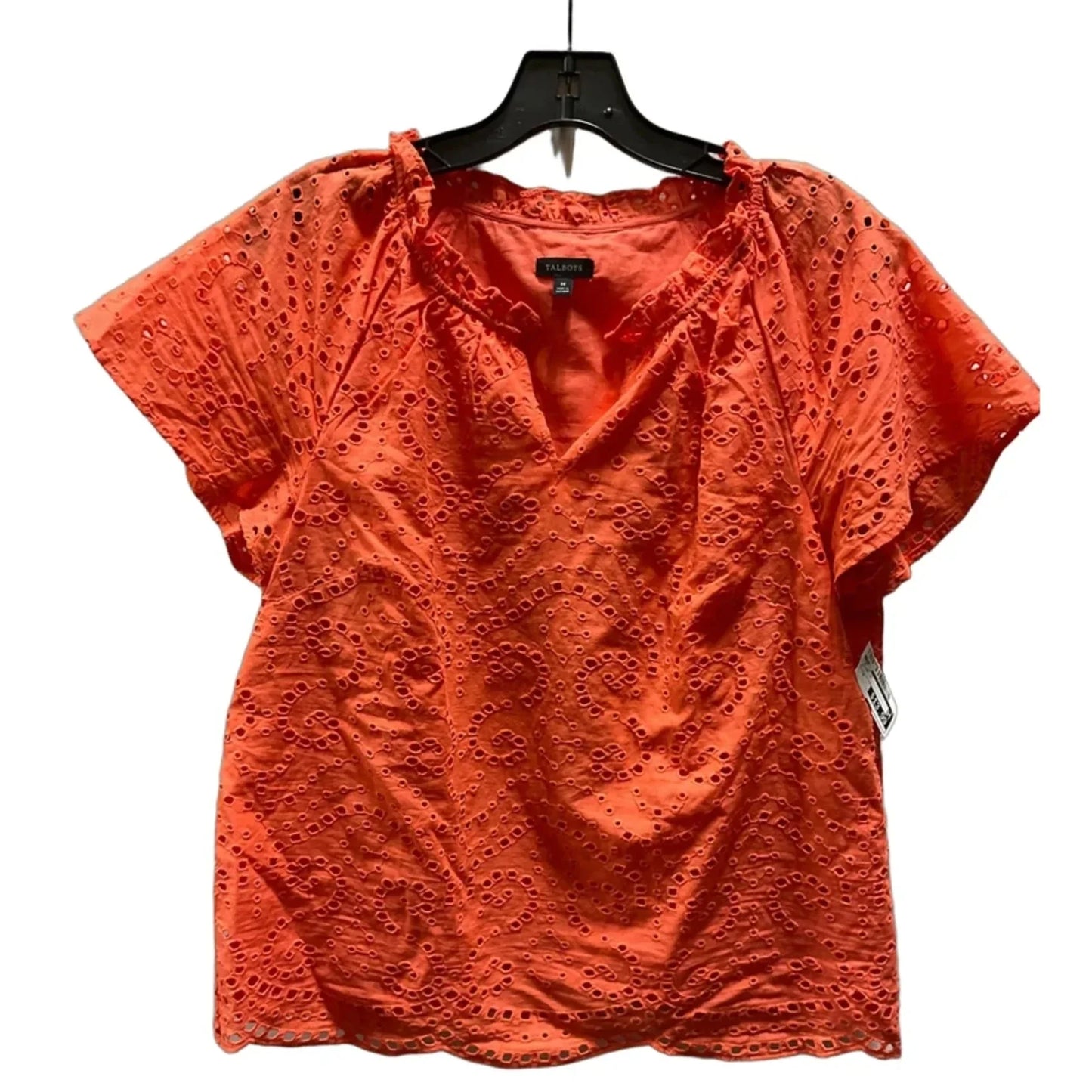 Top Short Sleeve By Talbots In Orange, Size: M