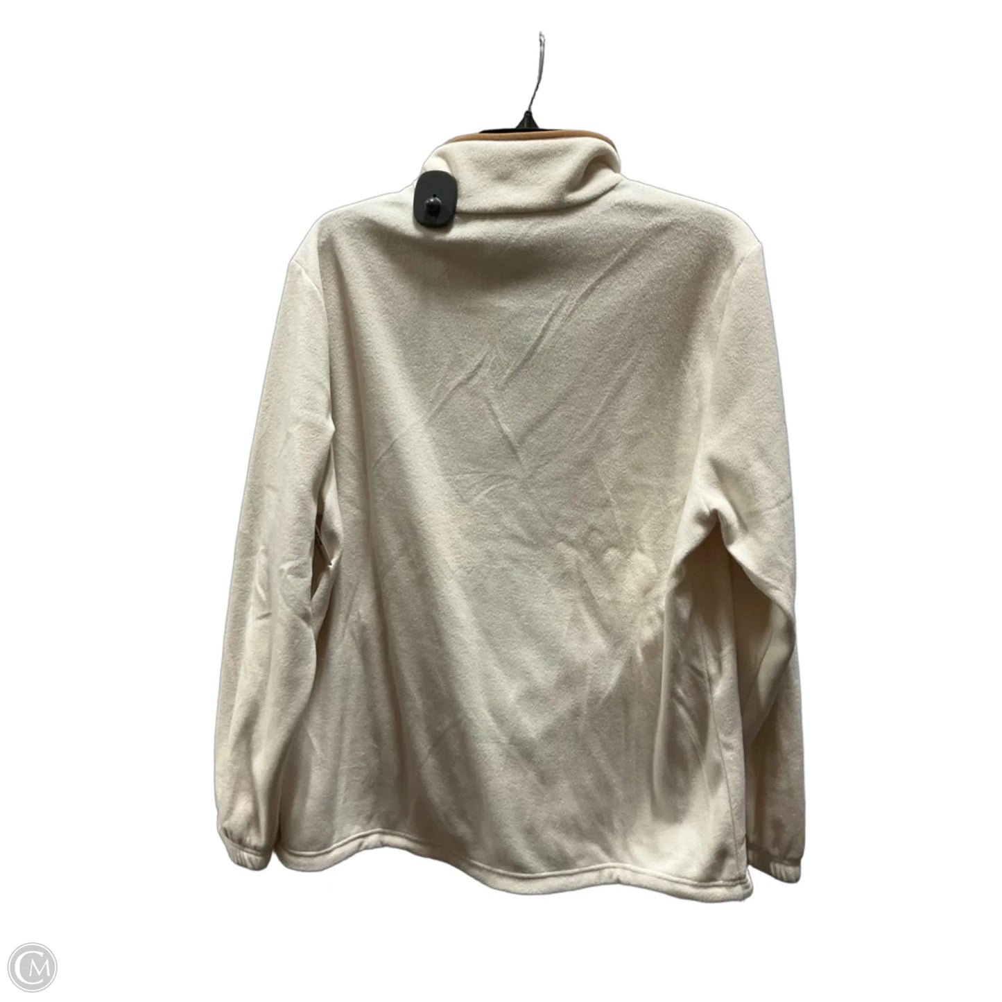 Athletic Top Long Sleeve Collar By Lands End In Cream, Size: M