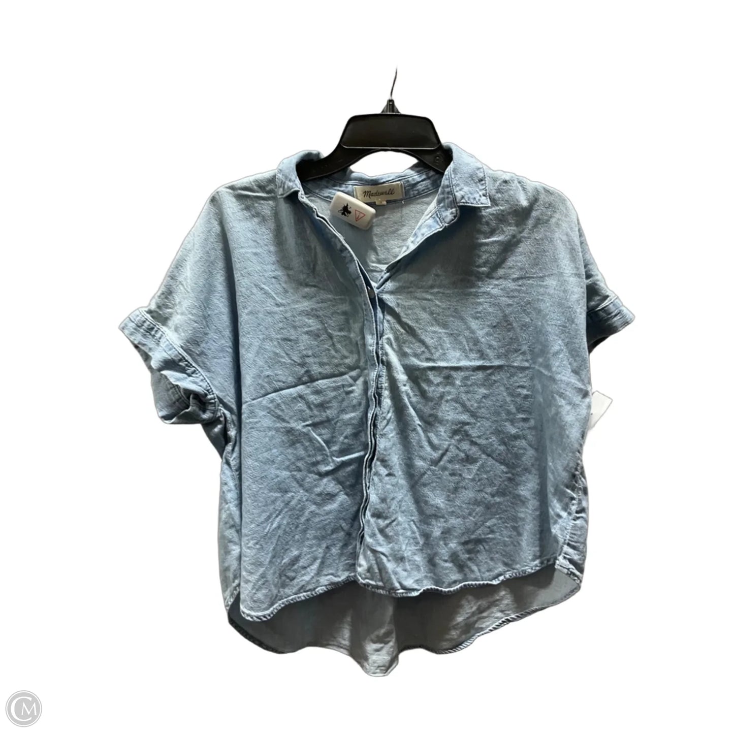 Top Short Sleeve By Madewell In Blue, Size: M