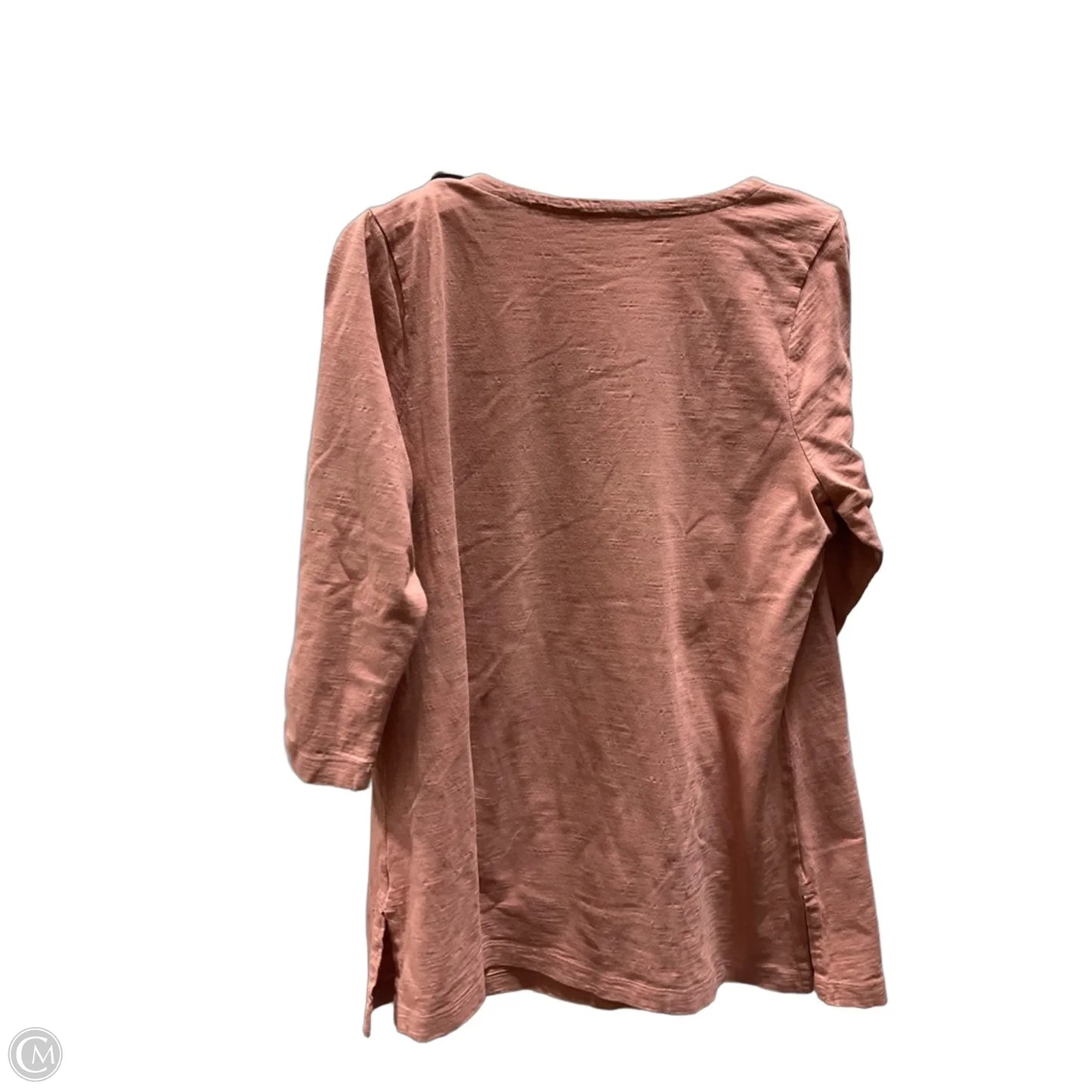 Top Long Sleeve By Pure Jill In Peach, Size: L