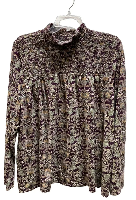 Top Long Sleeve By J. Jill In Purple, Size: Xl