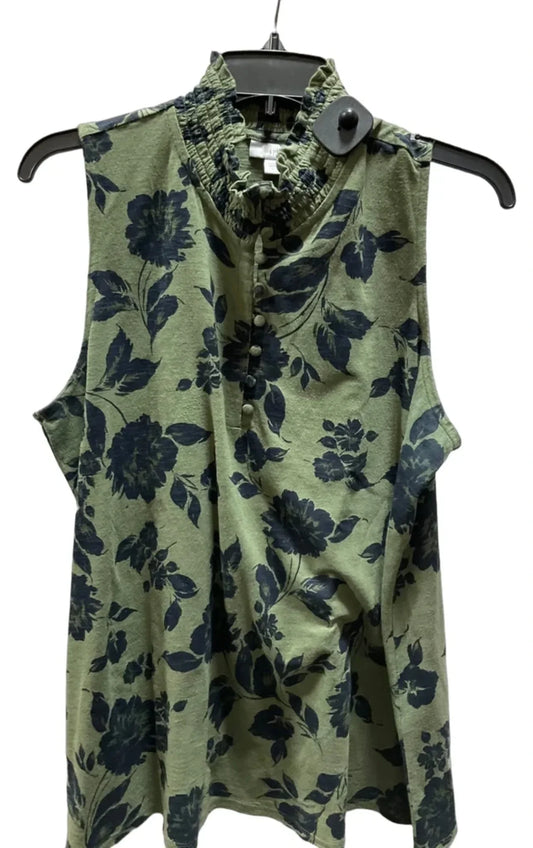 Top Sleeveless By J. Jill In Green, Size: L
