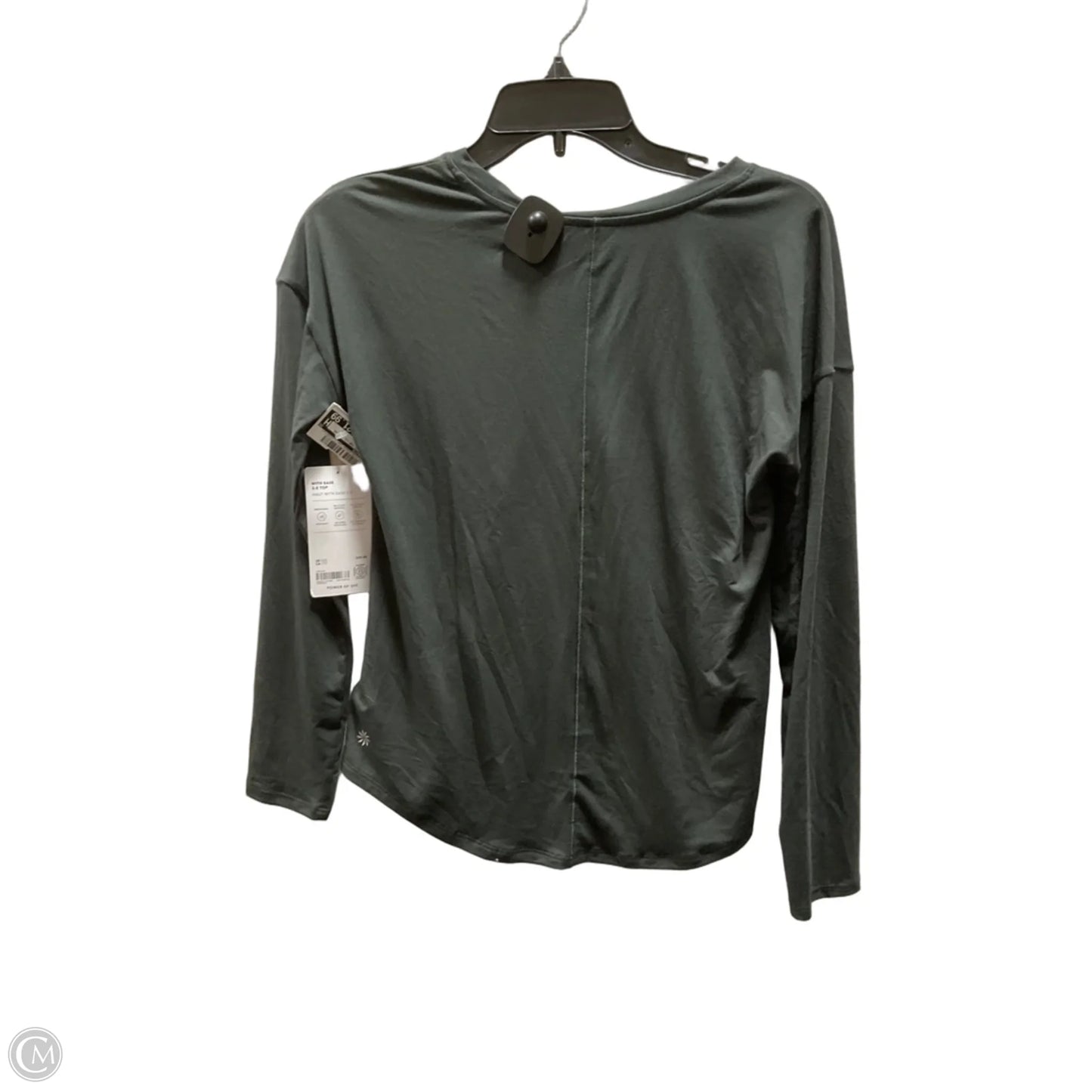 Athletic Top Long Sleeve Collar By Athleta In Green, Size: Xxs