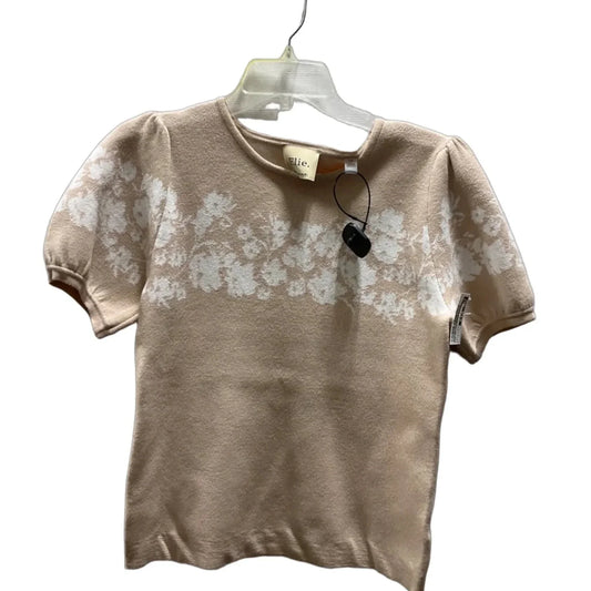 Top Short Sleeve By Elie Tahari In Tan, Size: S