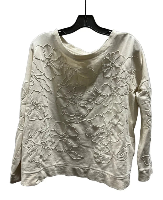 Top Long Sleeve By J. Jill In Cream, Size: L