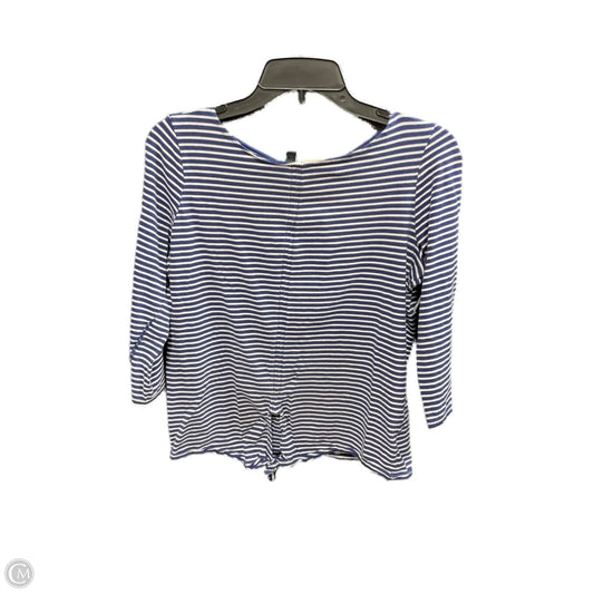 Top 3/4 Sleeve By Jones New York In Striped Pattern, Size: M