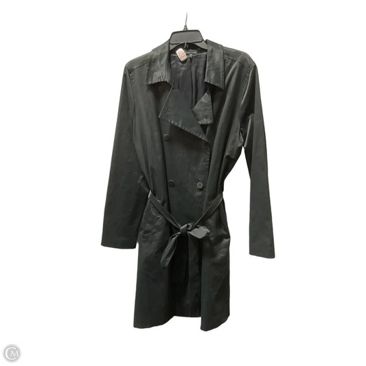 Coat Trench Coat By Eileen Fisher In Black, Size: Xl