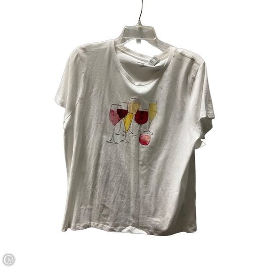 Top Short Sleeve By J. Crew In White, Size: Xl