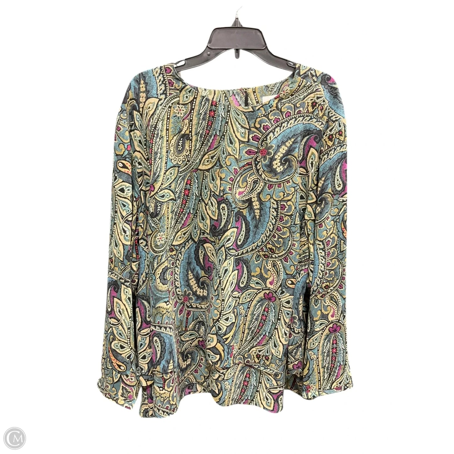Top Long Sleeve By J. Jill In Green, Size: 4x