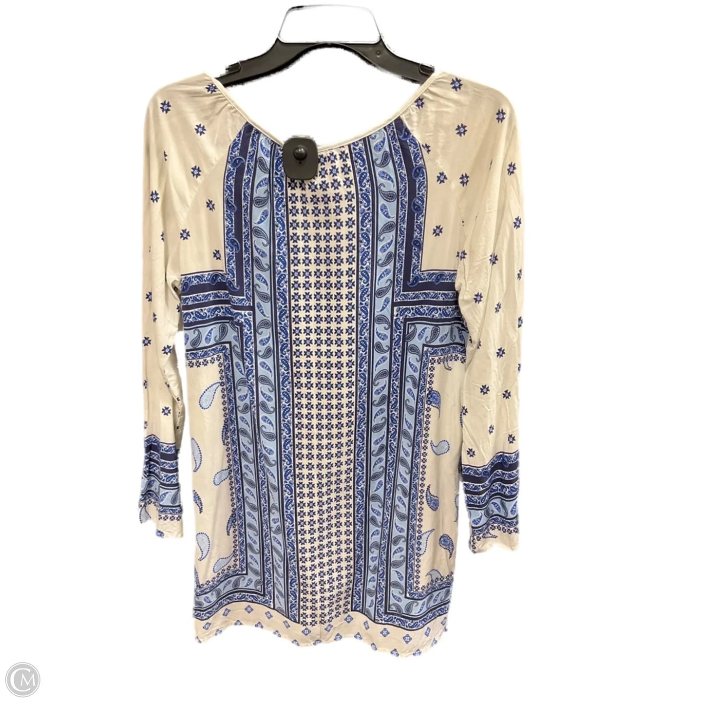 Top Long Sleeve By Tommy Bahama In Blue & White, Size: S