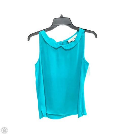 Top Sleeveless By Loft In Teal, Size: Xs