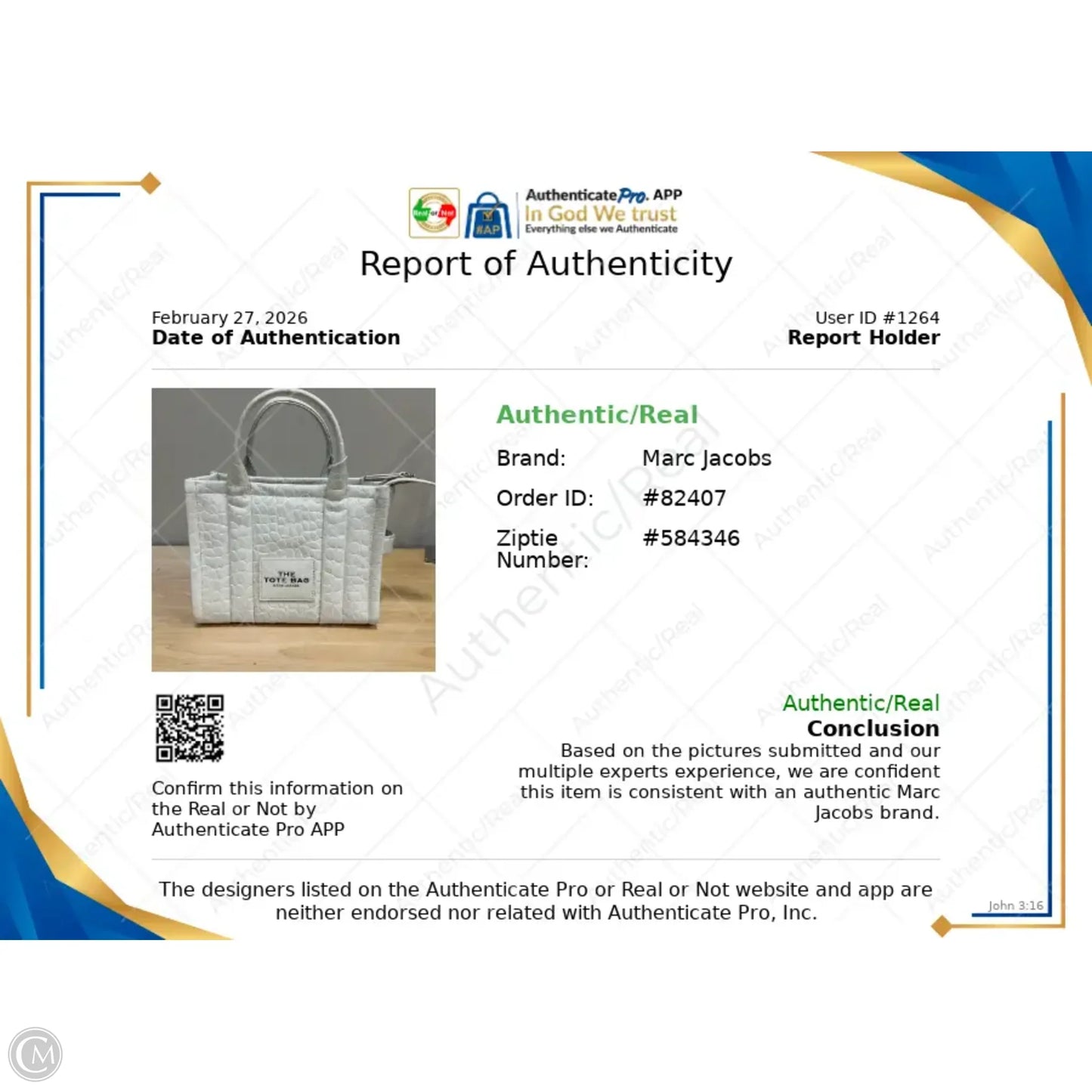 Handbag Designer By Marc Jacobs, Size: Medium