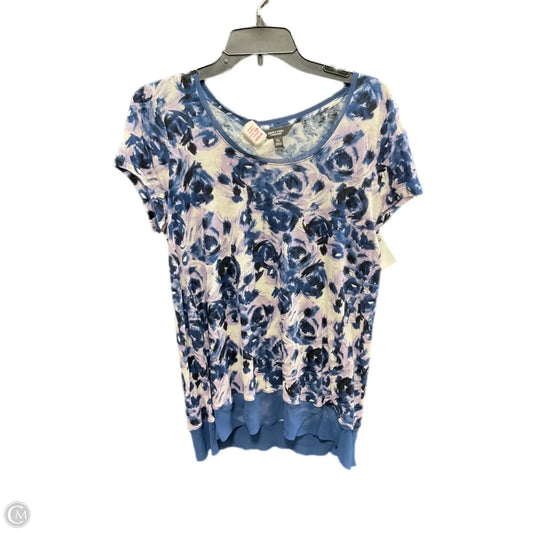 Top Short Sleeve By Simply Vera In Blue & Purple, Size: Lp