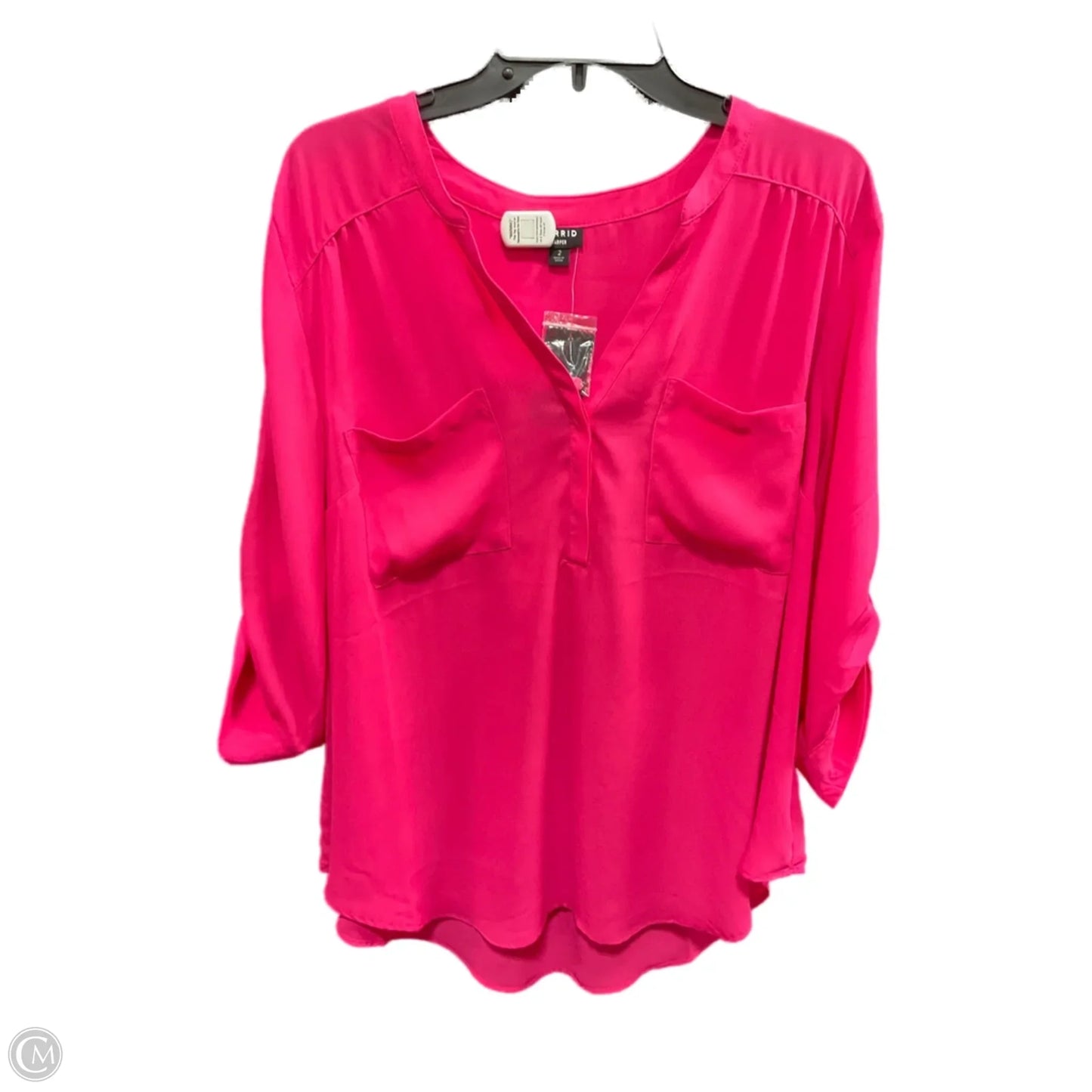 Top 3/4 Sleeve By Torrid In Pink, Size: 2x