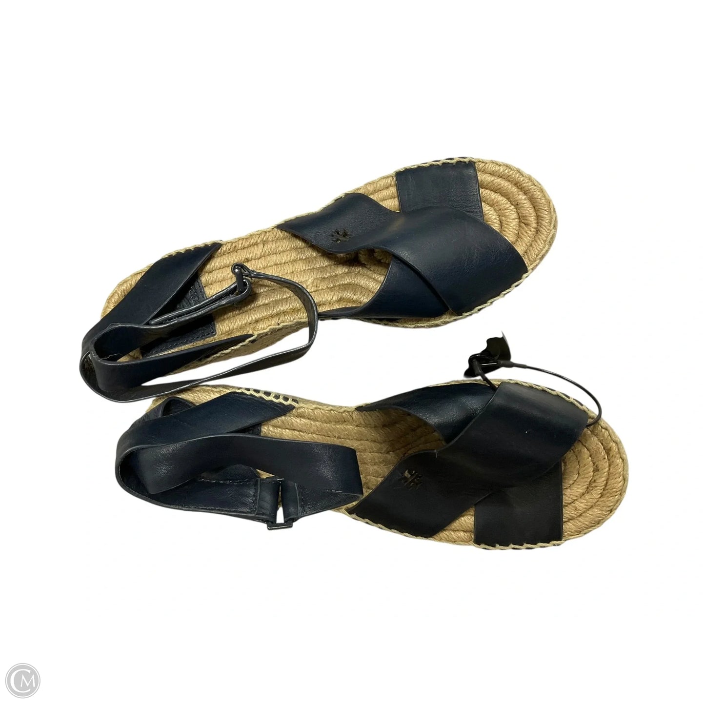 Sandals Designer By Tory Burch In Navy, Size: 6