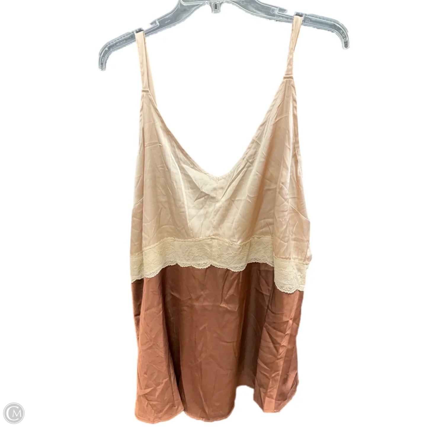Top Sleeveless By Torrid In Brown & Tan, Size: 2x