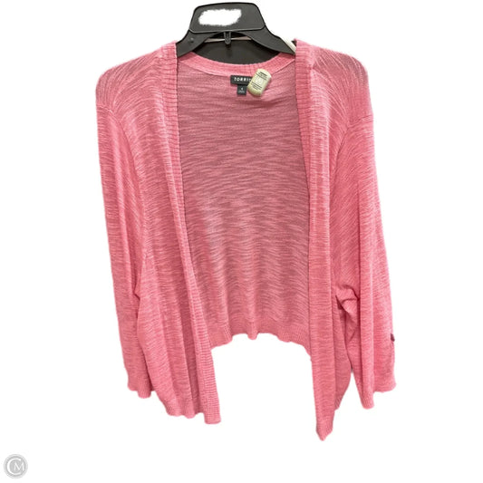Cardigan By Torrid In Pink, Size: 3x