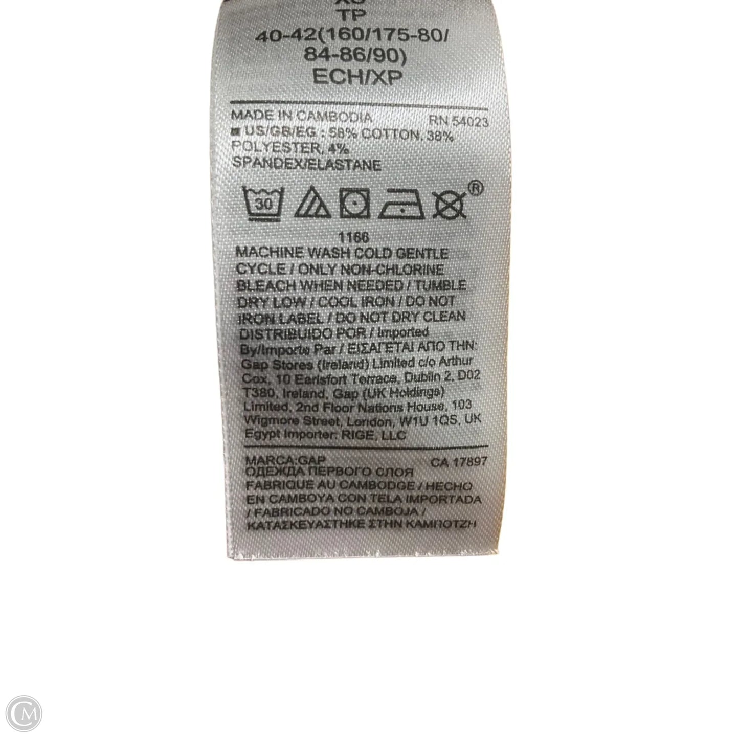 Top Long Sleeve By Gap In Yellow, Size: Xs