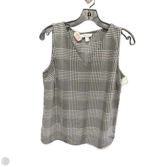 Top Sleeveless By Nine West In Black & White, Size: M