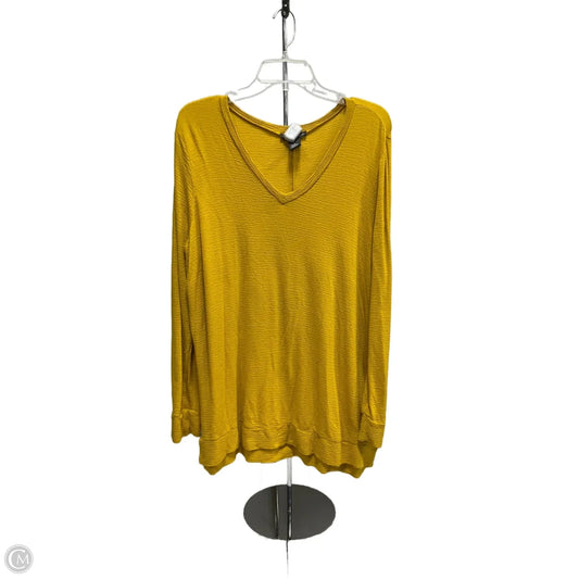 Top Long Sleeve By Adrianna Papell In Yellow, Size: L