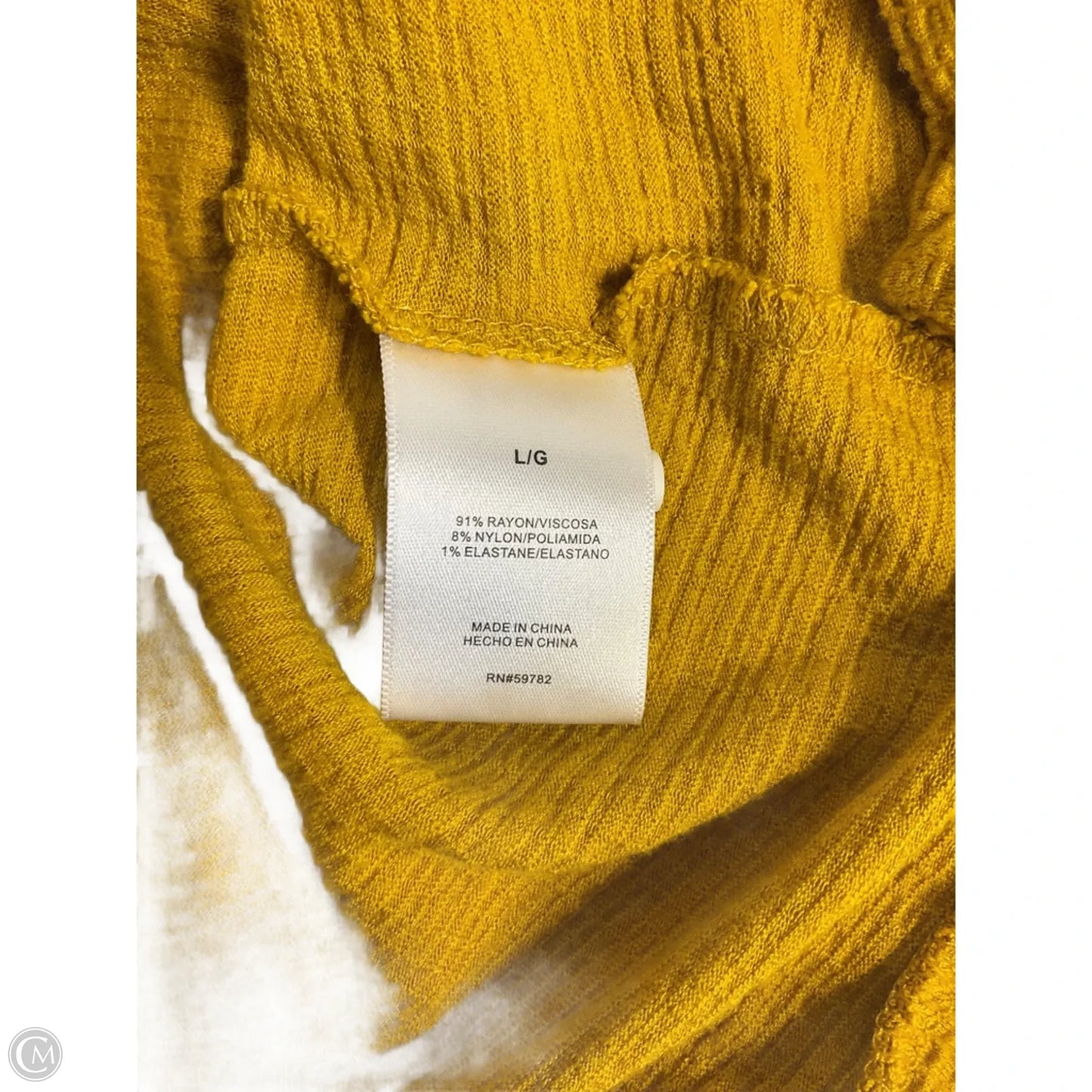 Top Long Sleeve By Adrianna Papell In Yellow, Size: L