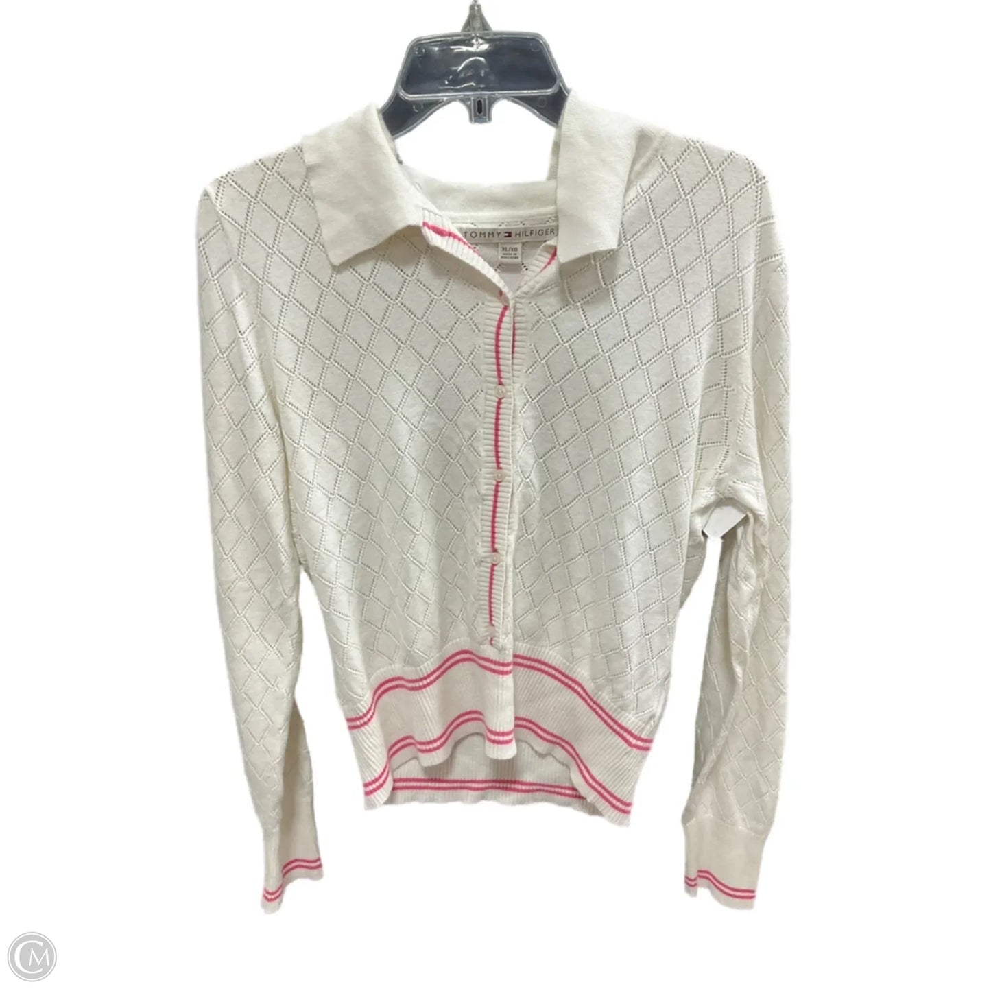 Cardigan By Tommy Hilfiger In White, Size: Xl