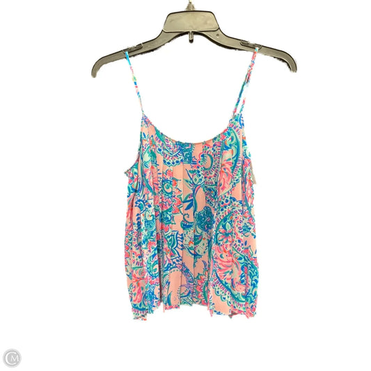 Top Sleeveless Designer By Lilly Pulitzer In Blue & Pink, Size: M
