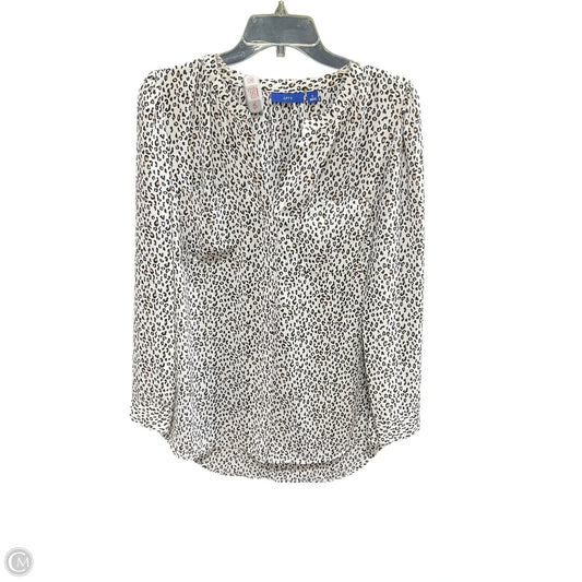 Blouse Long Sleeve By Apt 9 In Animal Print, Size: S