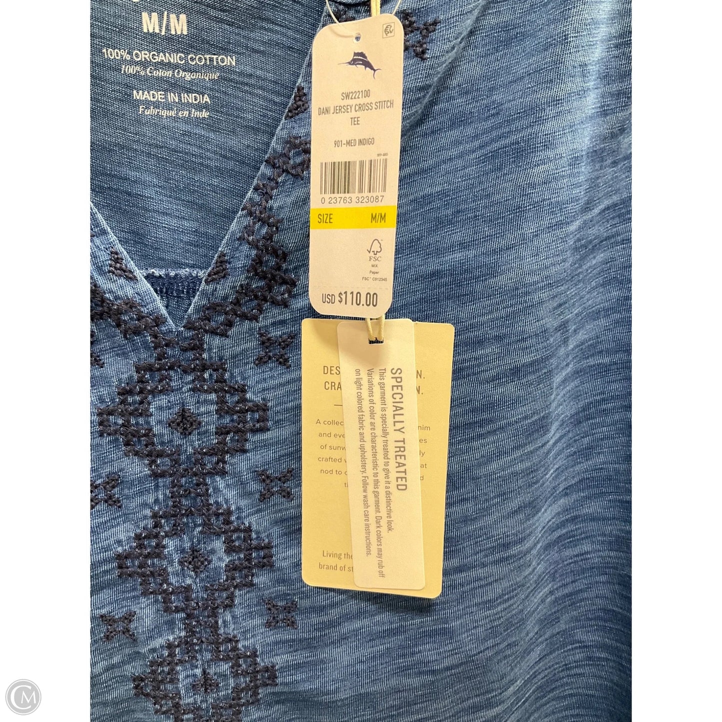 Top Short Sleeve By Tommy Bahama In Blue, Size: M
