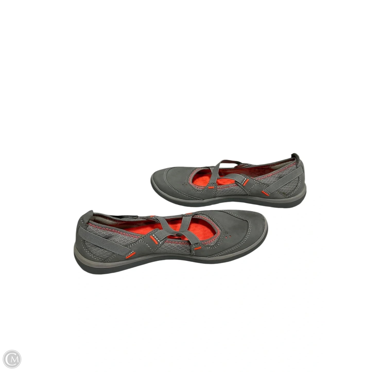 Shoes Flats By Clarks In Grey, Size: 8.5